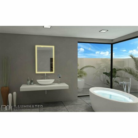 PARIS MIRROR 1520 Lumens 3000K Warm Color Galaxy Illuminated Lighted Mirror - 36 x 24 in. PA398361